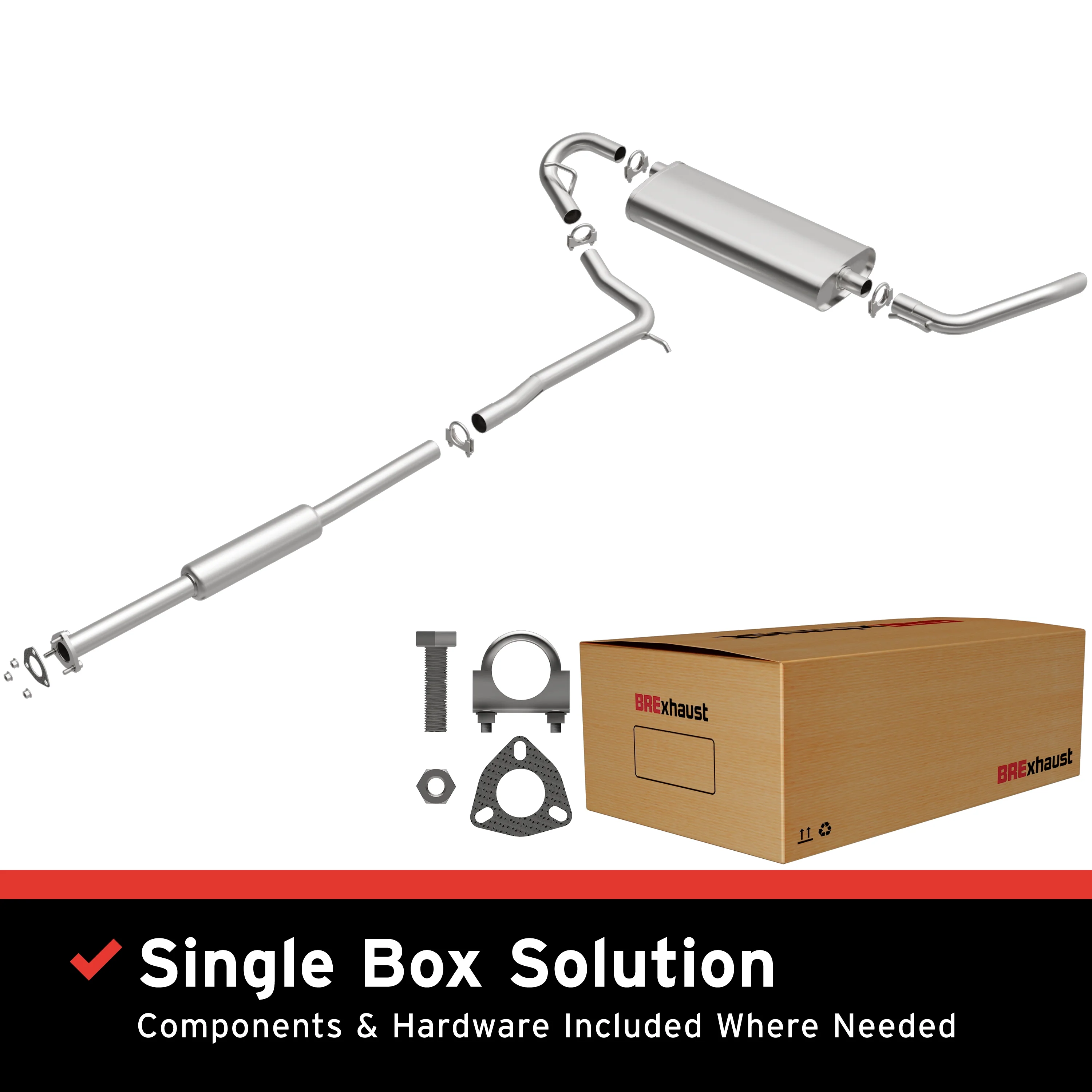 BRExhaust 2002-2003 Saturn Vue 3.0L | 2002-2007 Saturn Vue 2.2L Direct-Fit Exhaust System Kit 106-0100