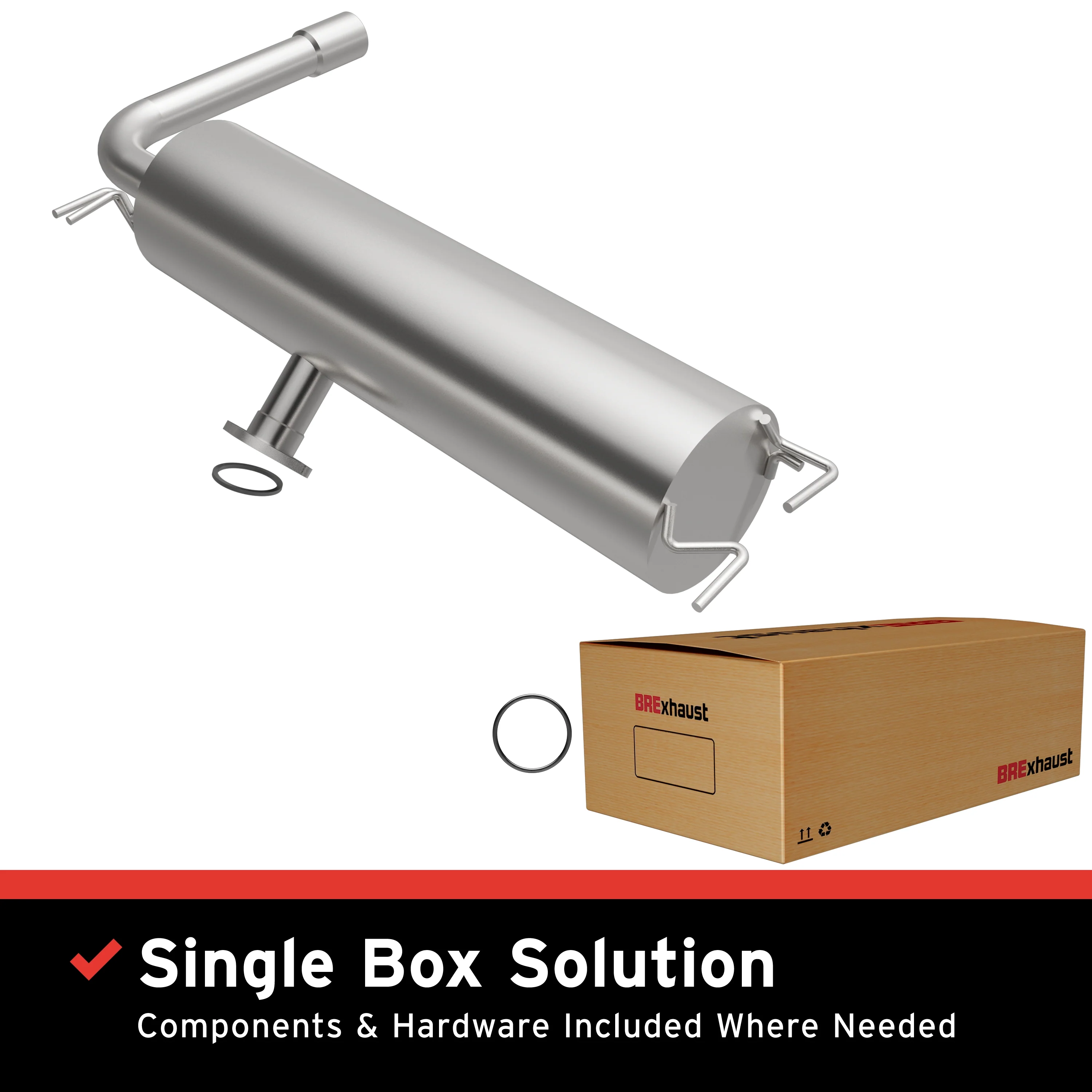 BRExhaust 2001-2003 Toyota RAV4 2.0L | 2004-2005 Toyota RAV4 2.4L Direct-Fit Exhaust System Kit 106-0136