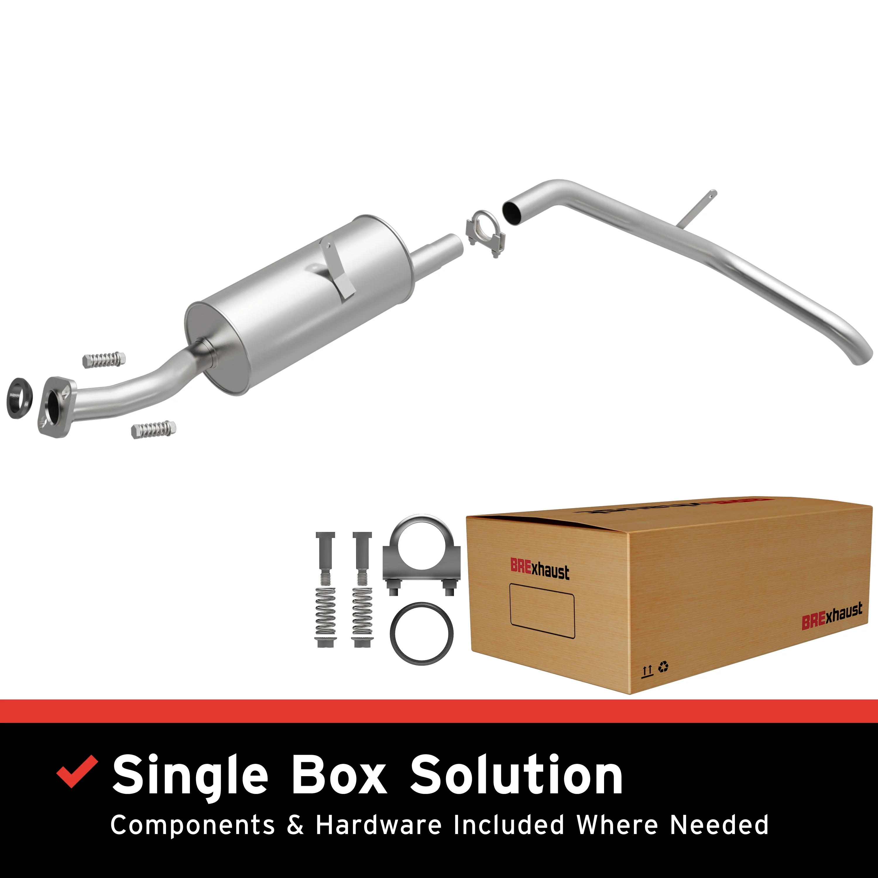 BRExhaust 1985 Suzuki SJ413 1.3L | 1986-1995 Suzuki Samurai 1.3L Direct-Fit Exhaust System Kit 106-0223