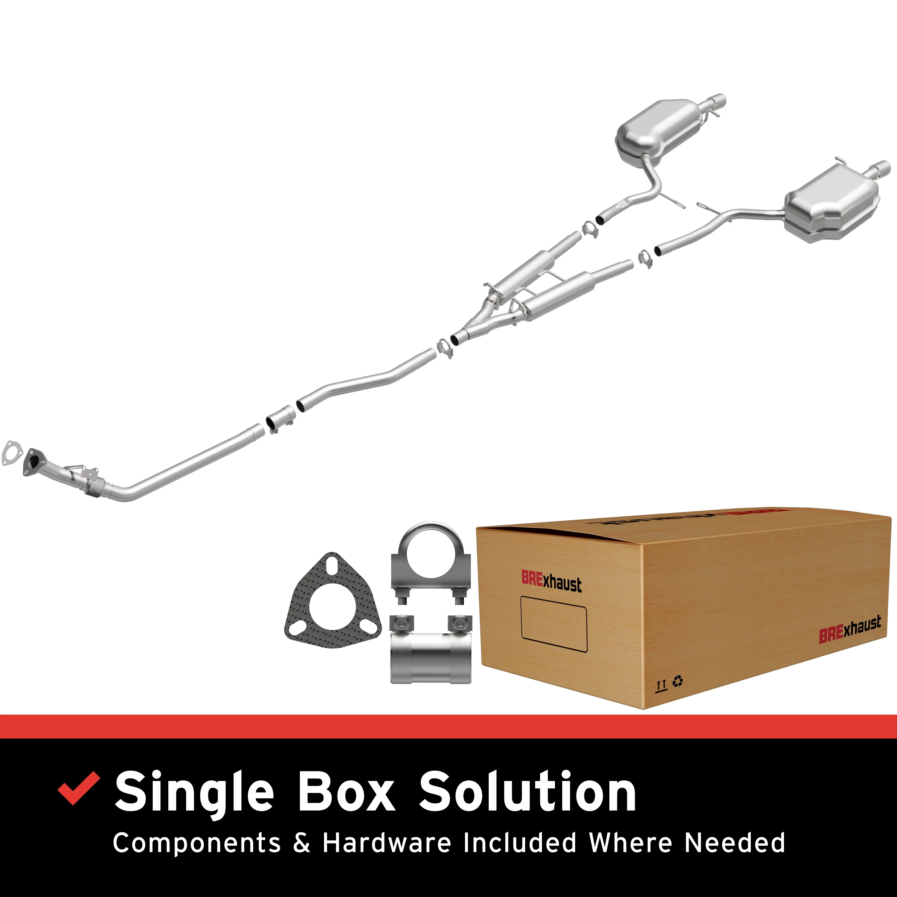BRExhaust Direct-Fit Exhaust System Kit 106-0320