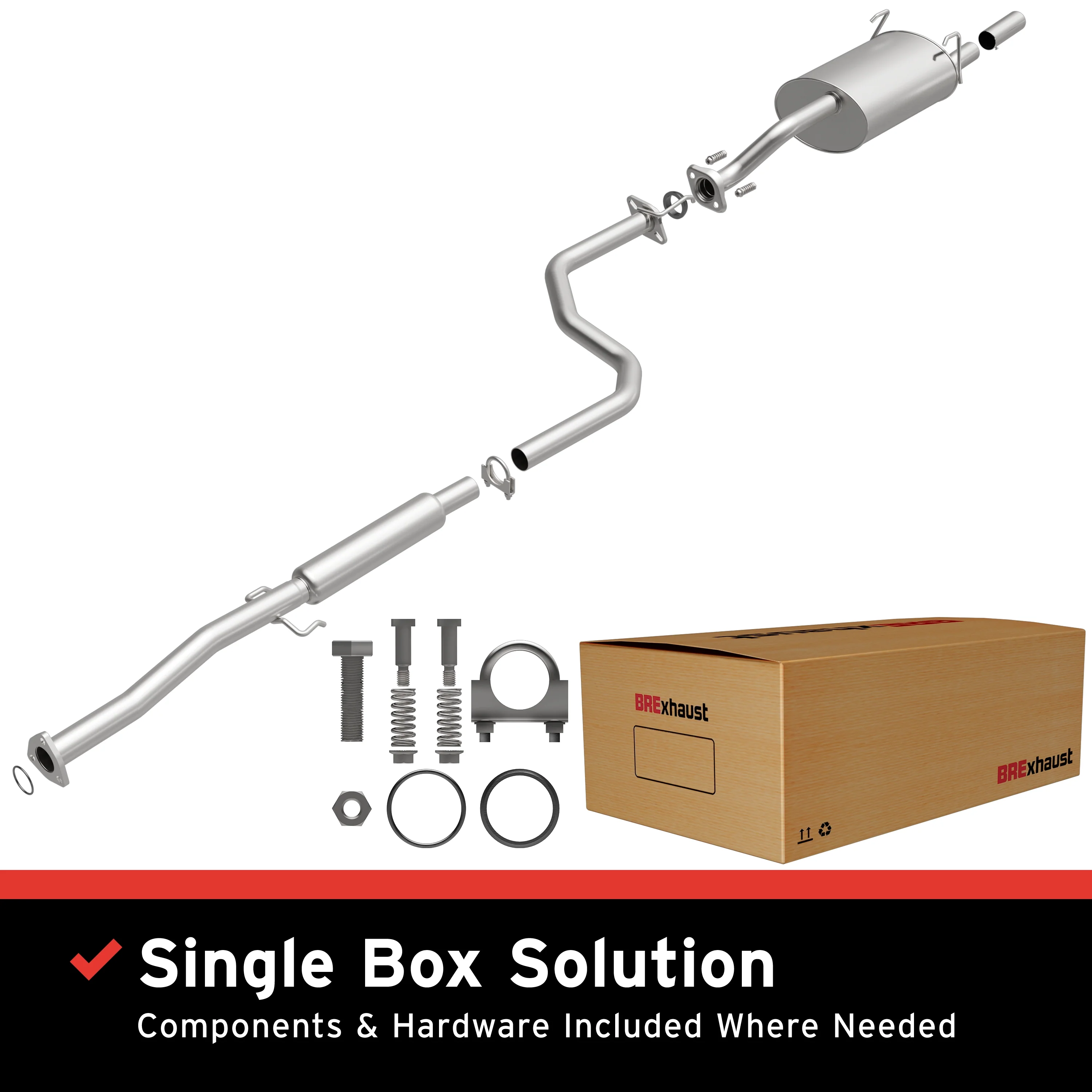 BRExhaust 1994-2001 Acura Integra 1.8L Direct-Fit Exhaust System Kit 106-0368