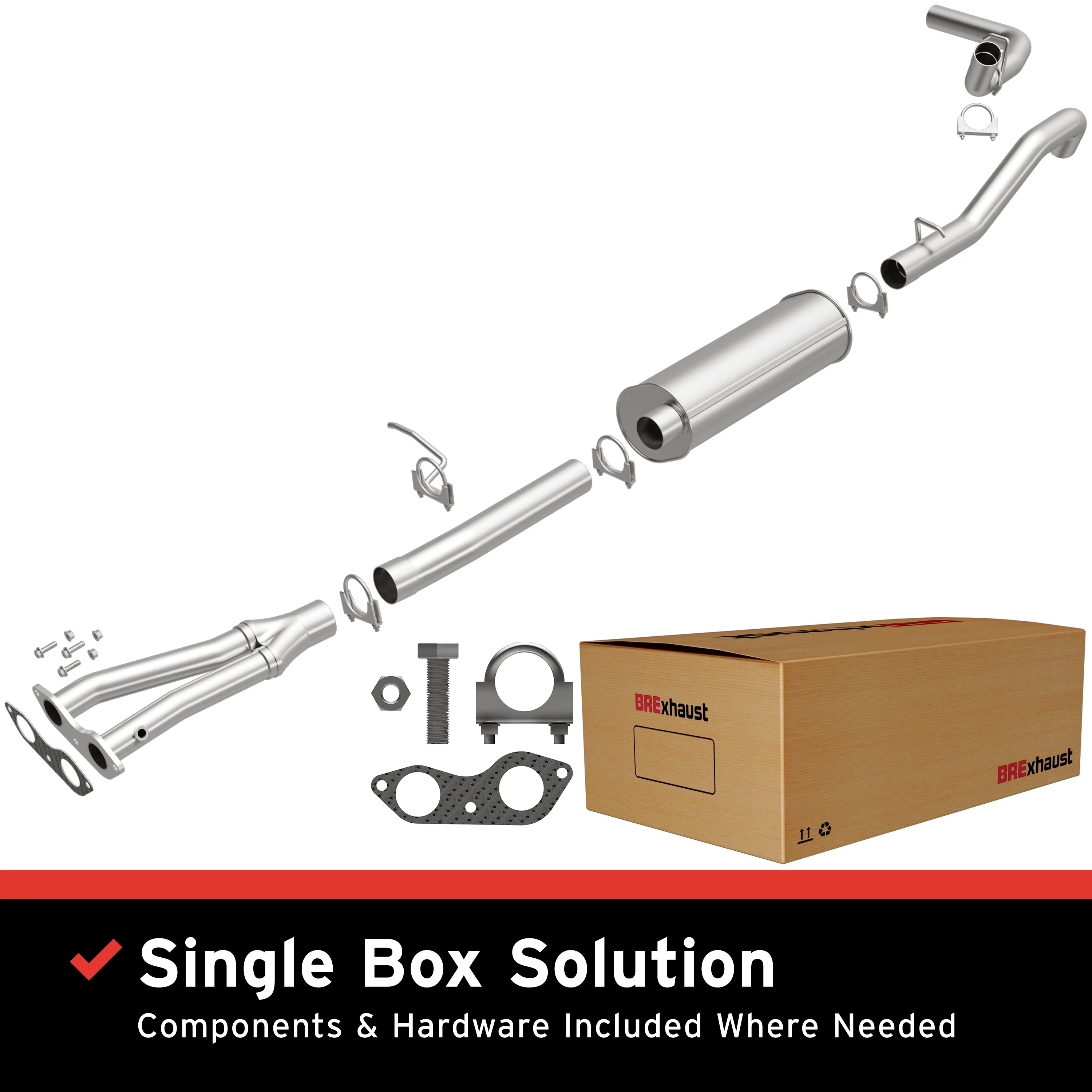 BRExhaust Direct-Fit Exhaust System Kit 106-0472