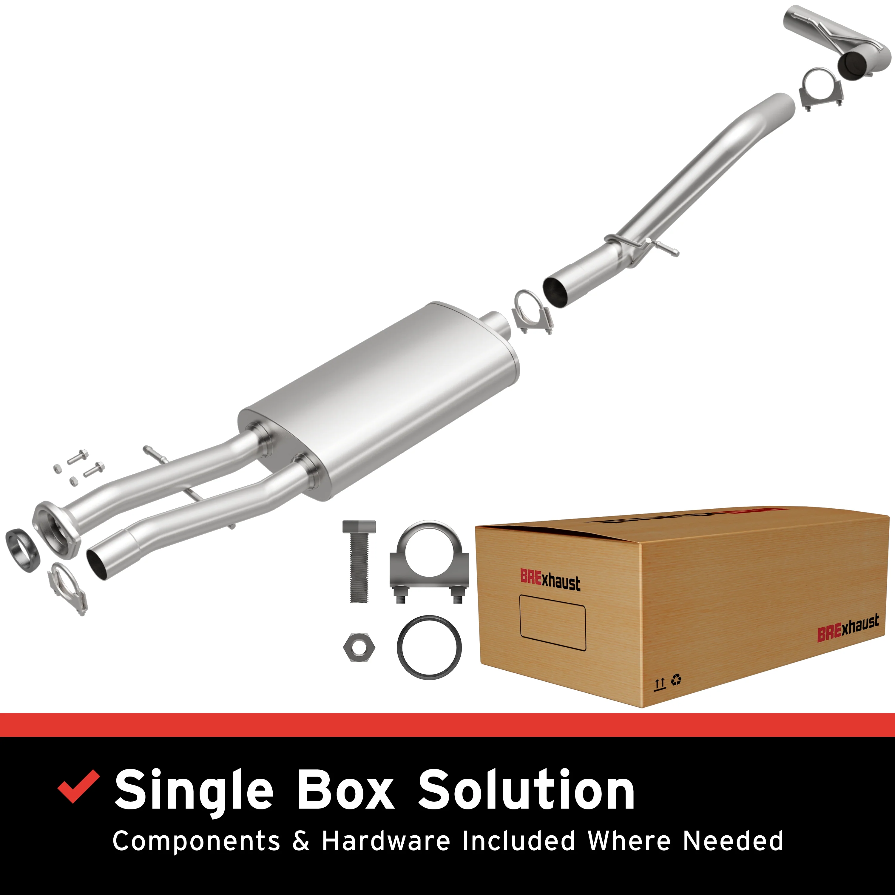 BRExhaust 2002-2006 Cadillac Escalade 6.0L | 2001-2006 GMC Yukon 6.0L Direct-Fit Exhaust System Kit 106-0549