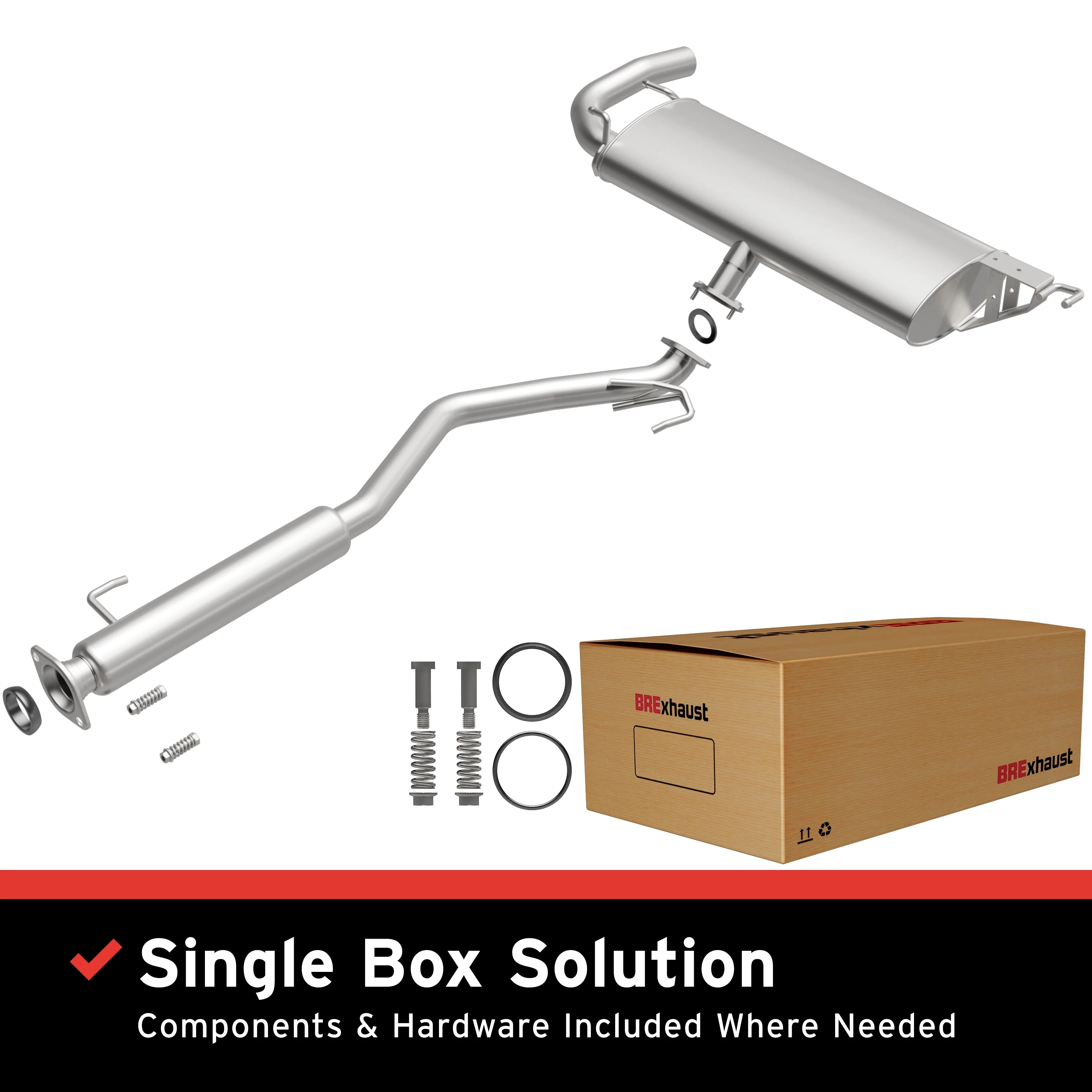 BRExhaust 2006-2008 Suzuki Grand Vitara 2.7L Direct-Fit Exhaust System Kit 106-0597