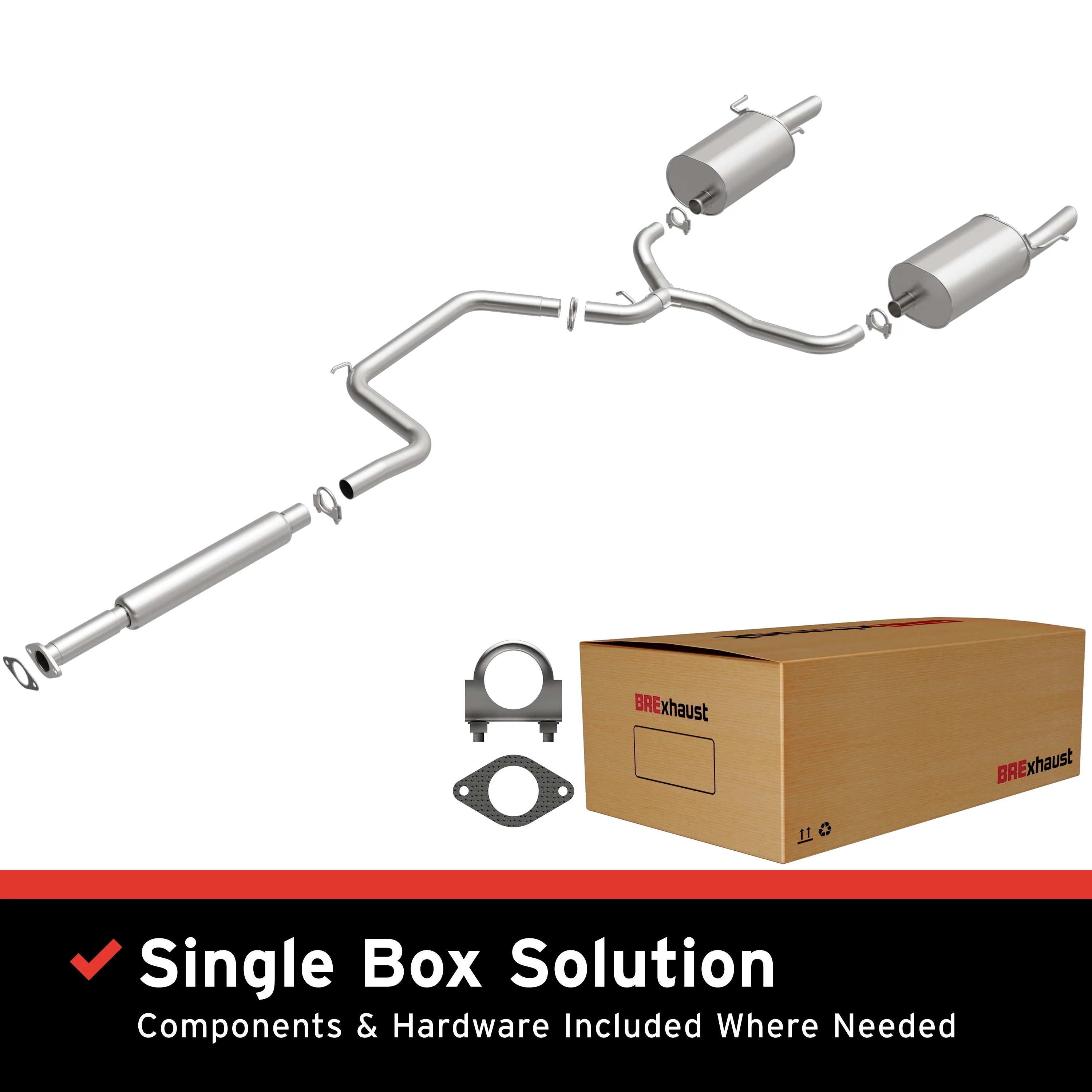 BRExhaust Direct-Fit Exhaust System Kit 106-0617