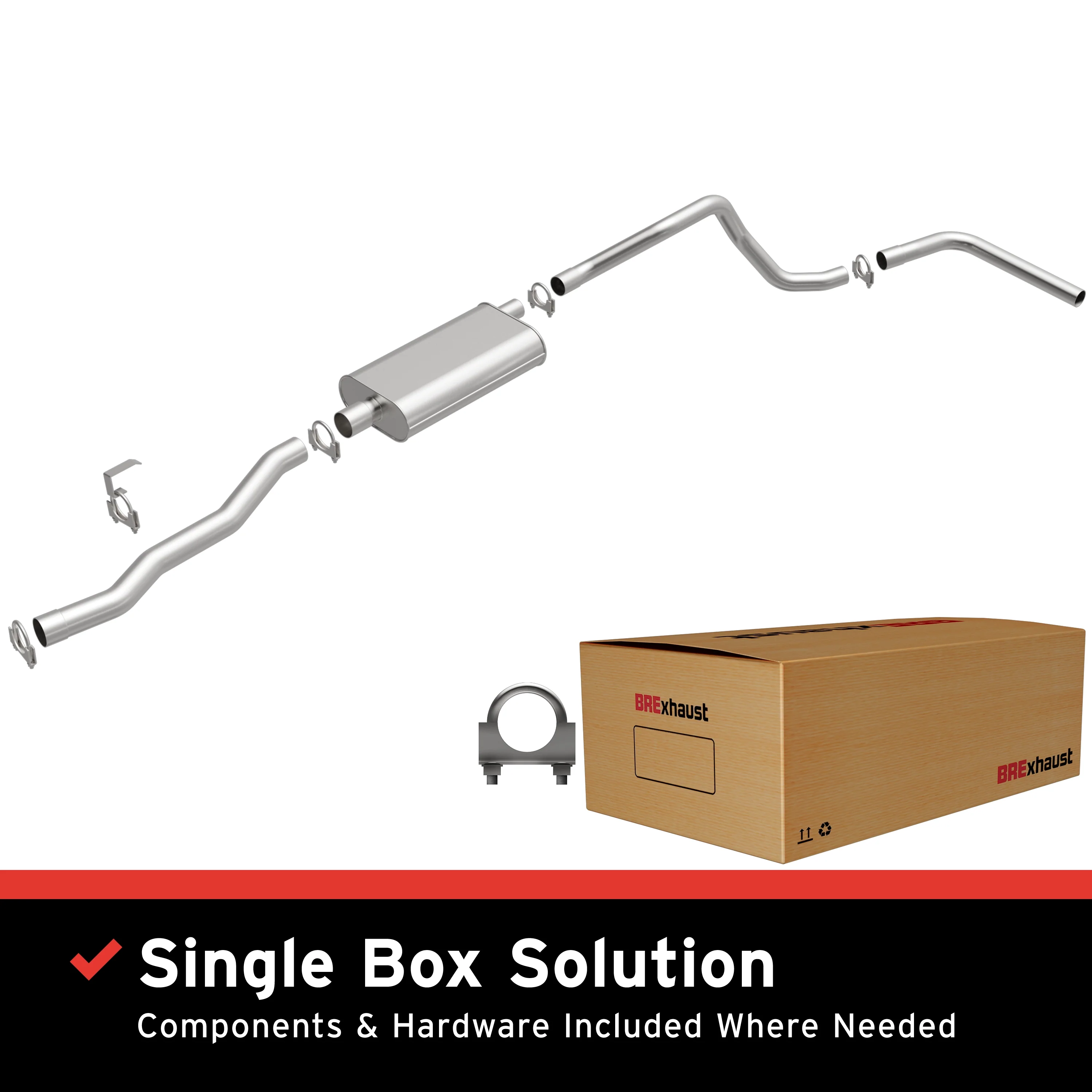 BRExhaust Direct-Fit Exhaust System Kit 106-0705