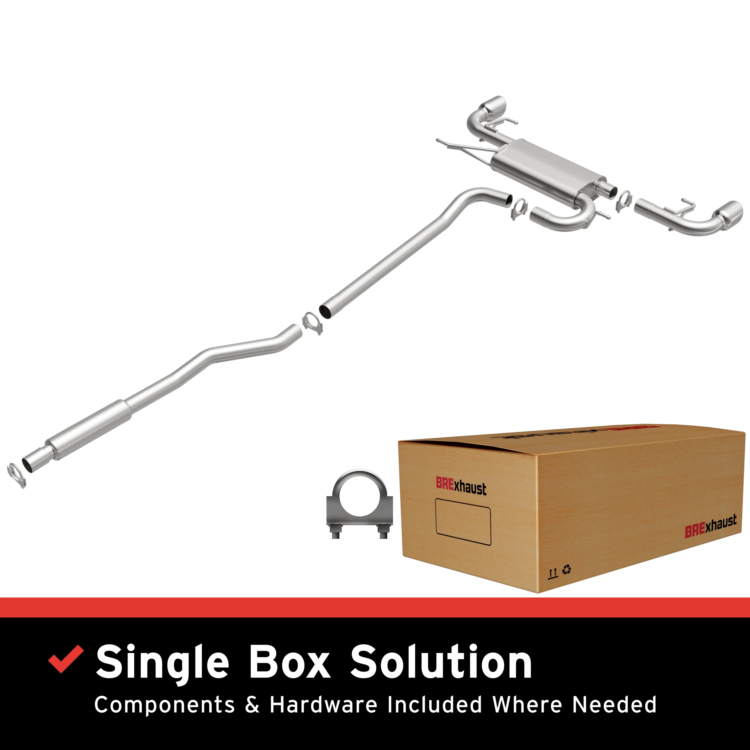 BRExhaust 2014-2017 Mazda 6 2.5L Direct-Fit Exhaust System Kit 106-0823