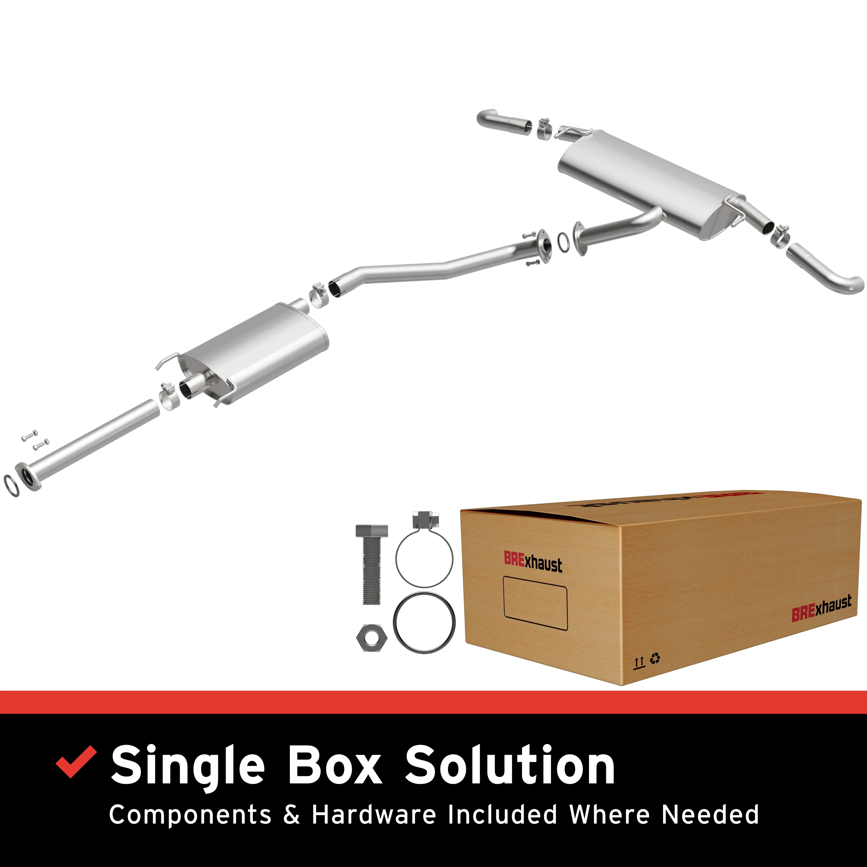BRExhaust 2016-2022 Lexus RX350 3.5L Direct-Fit Exhaust System Kit 106-0958