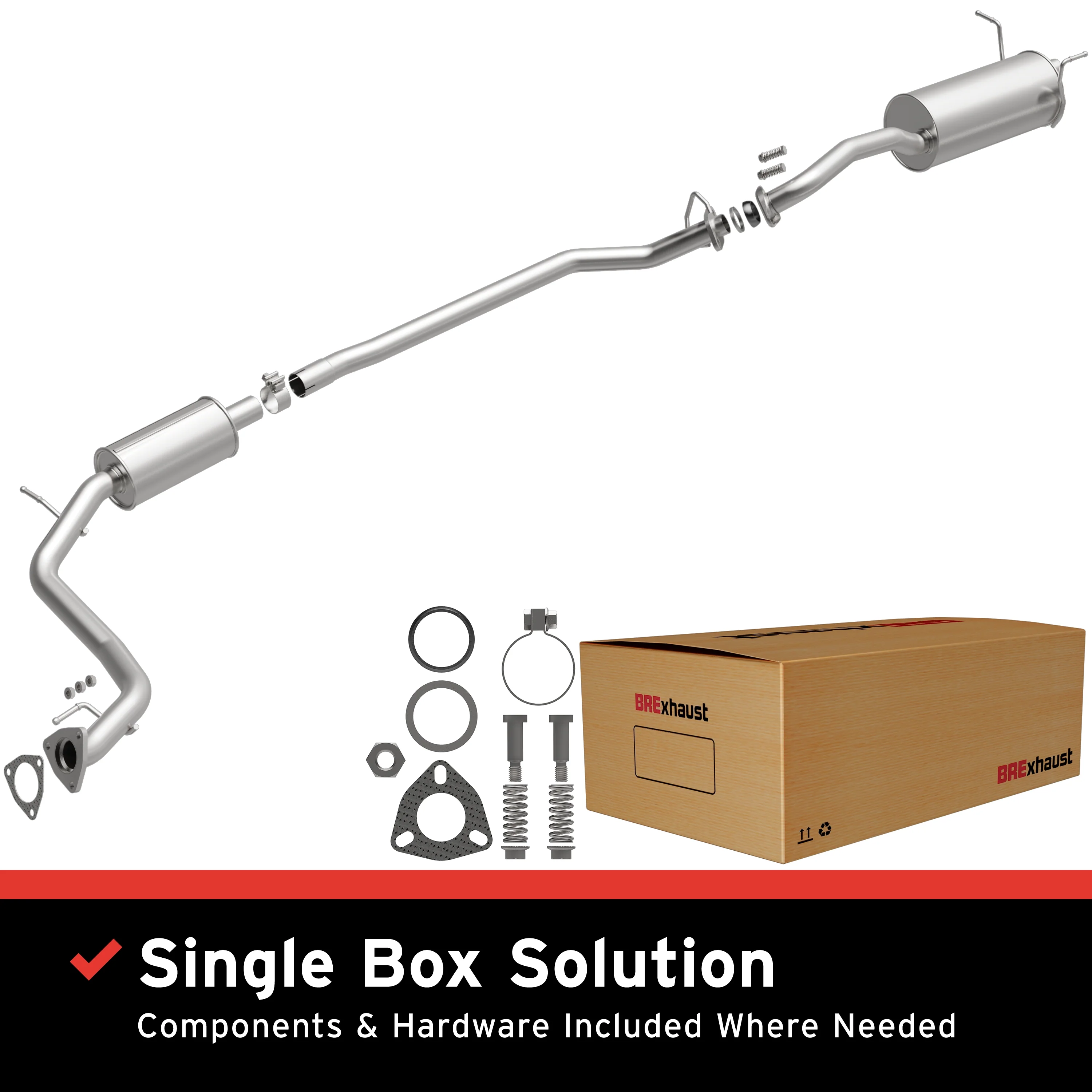 BRExhaust 2016-2022 Honda HR-V 1.8L Direct-Fit Exhaust System Kit 106-1001