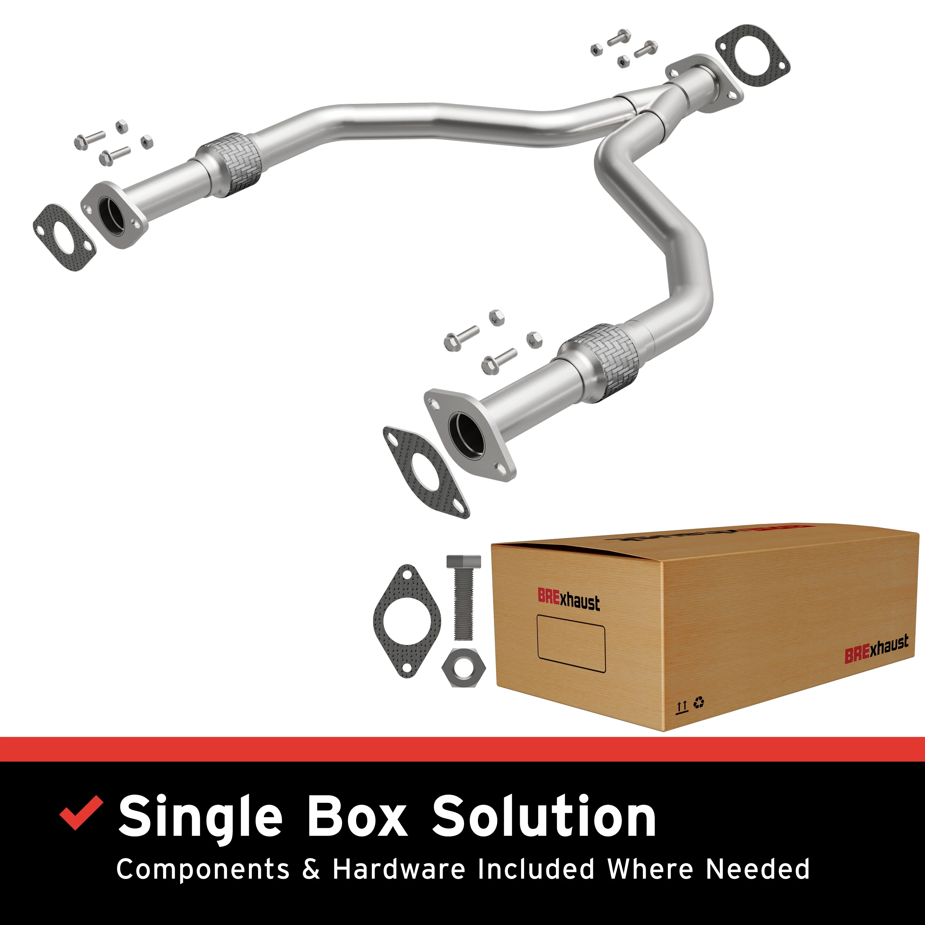 BRExhaust Direct-Fit Exhaust Front Pipe Kit 107-0062