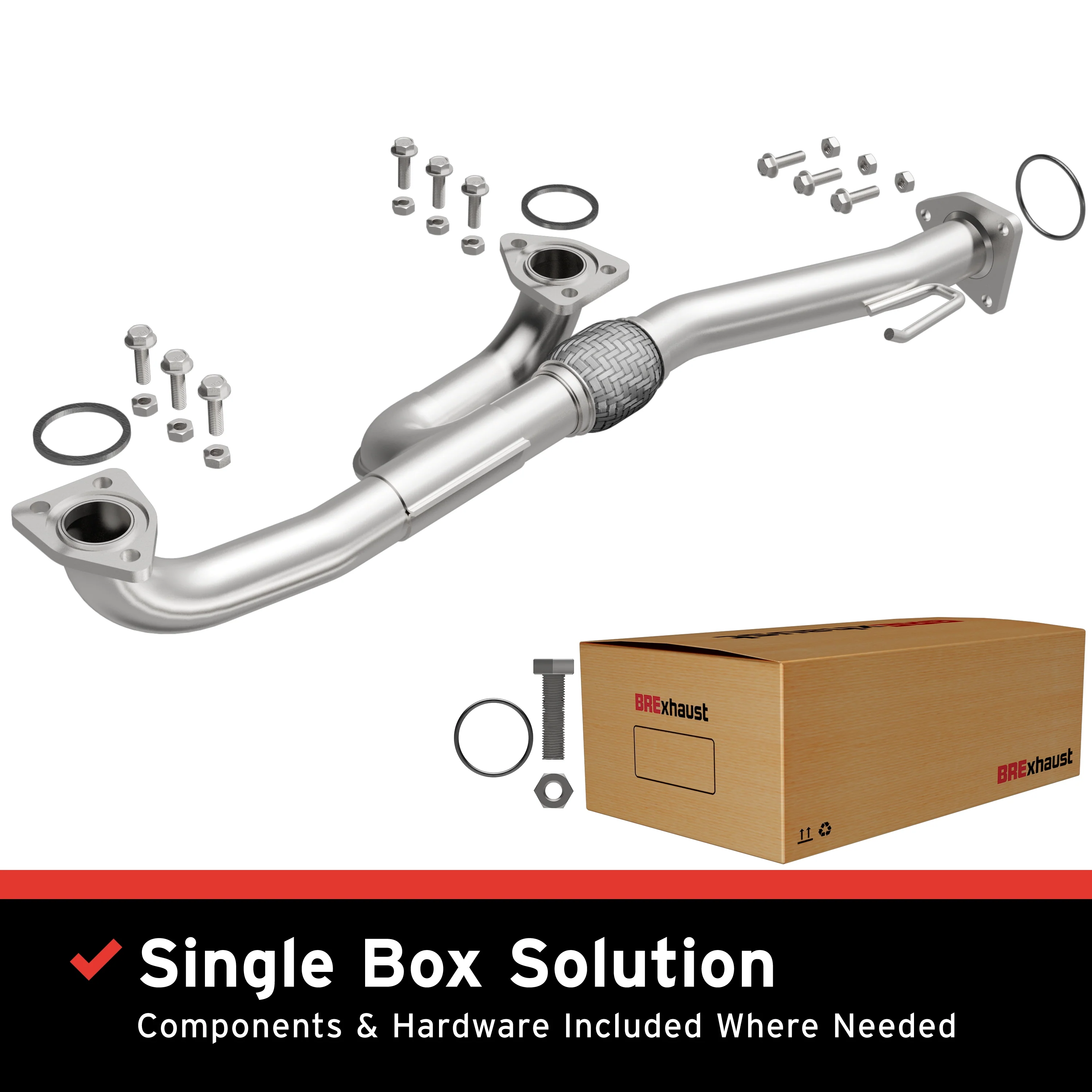 BRExhaust 2004-2008 Acura TL Base 3.2L | 2003-2007 Honda Accord 3.0L Direct-Fit Exhaust Front Pipe Kit 107-0113