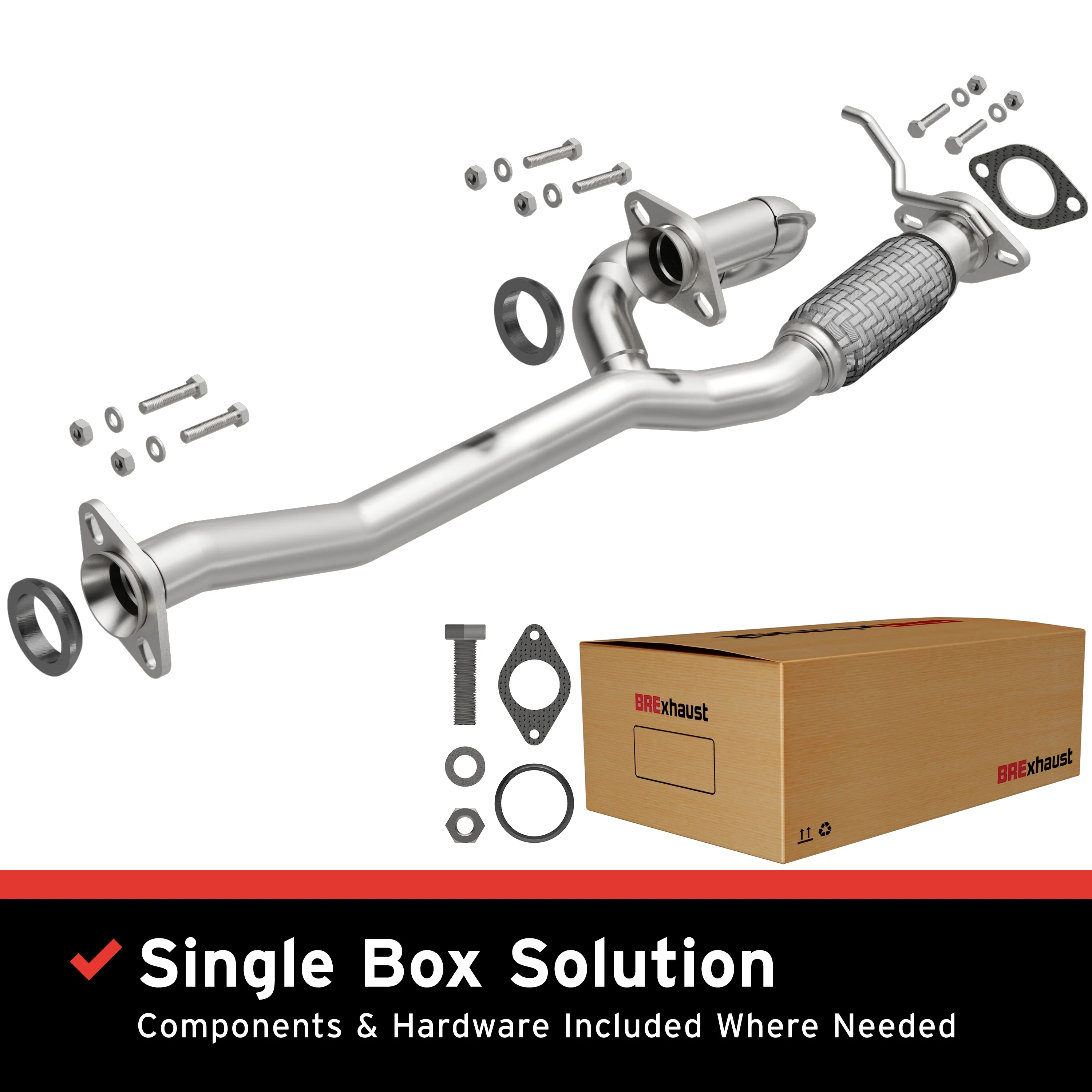 BRExhaust 2005-2007 Ford Five Hundred 3.0L | 2005-2007 Mercury Montego 3.0L Direct-Fit Exhaust Front Pipe Kit 107-0122