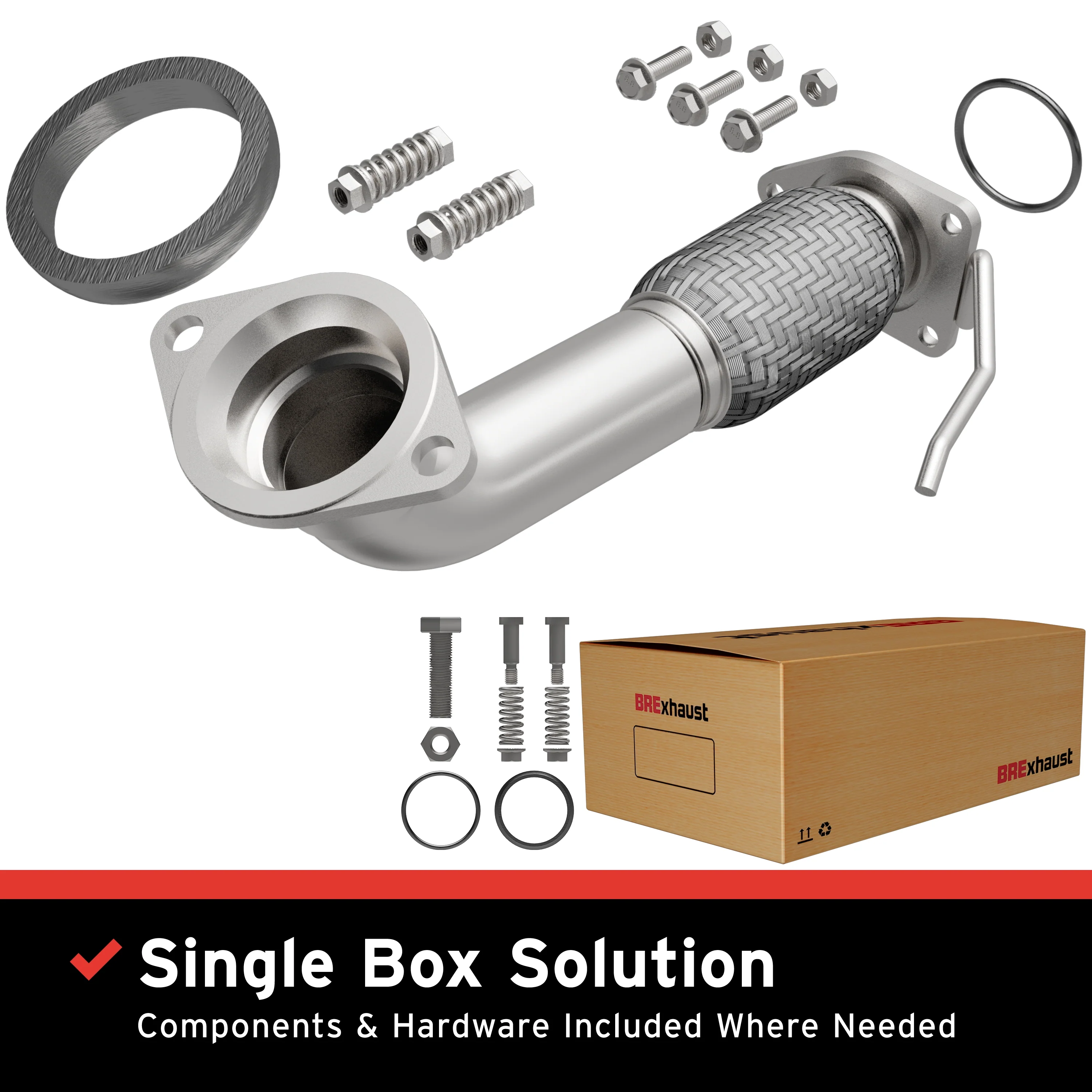 BRExhaust 2009-2014 Acura TSX 2.4L | 2008-2012 Honda Accord 2.4L Direct-Fit Exhaust Front Pipe Kit 107-0135