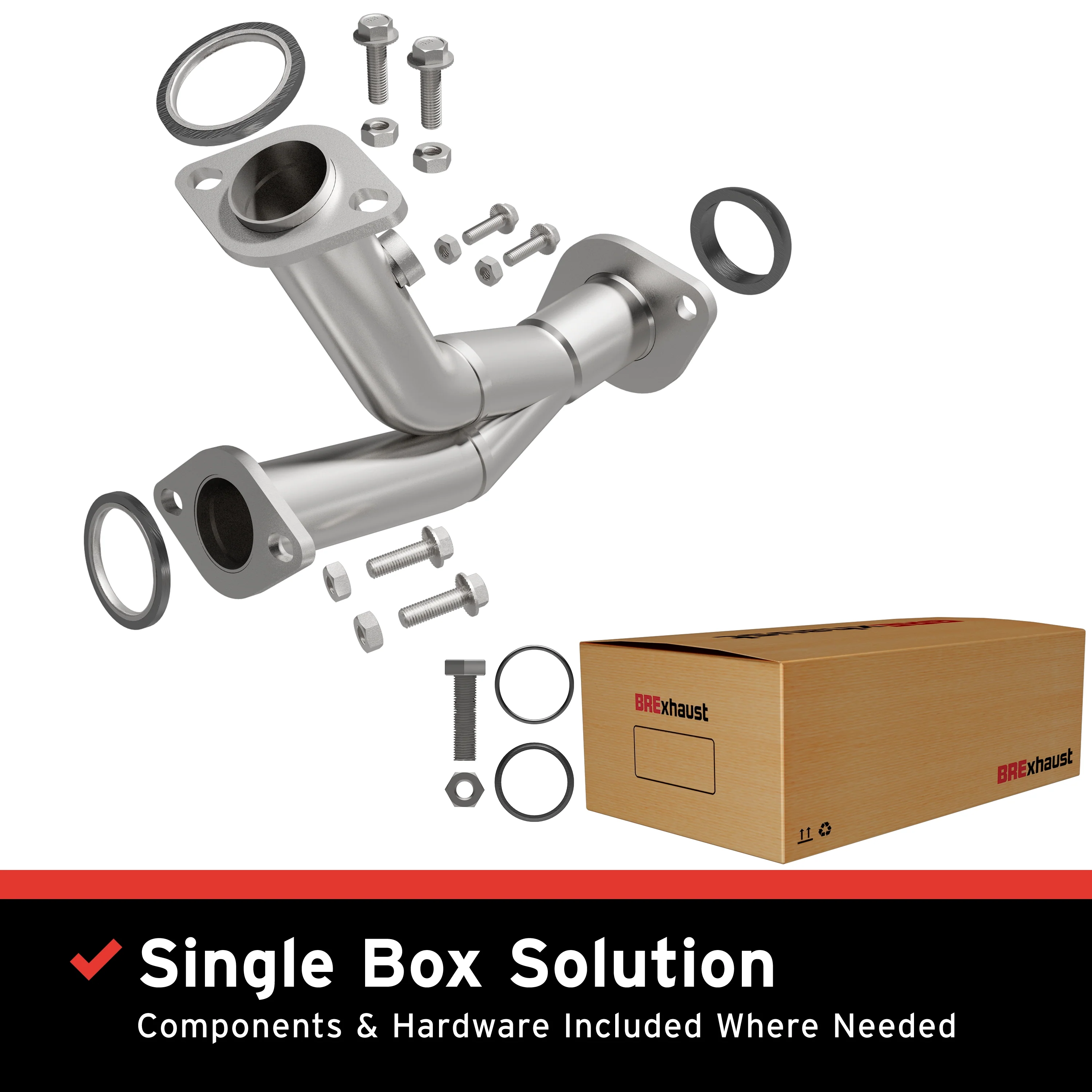 BRExhaust Direct-Fit Exhaust Front Pipe Kit 107-0262