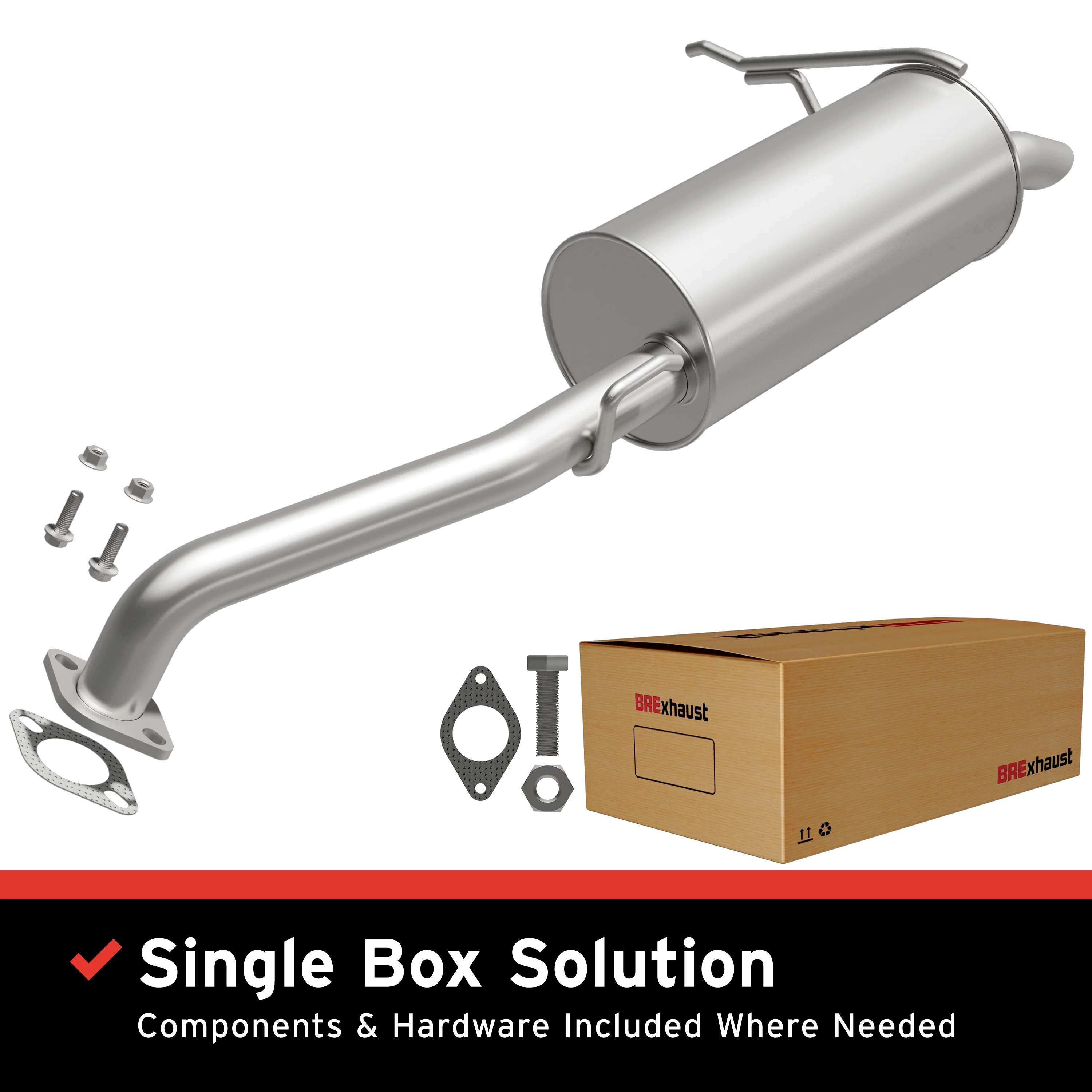 BRExhaust 2011-2016 Hyundai Elantra 1.8L Direct-Fit Exhaust Muffler Kit 108-0024