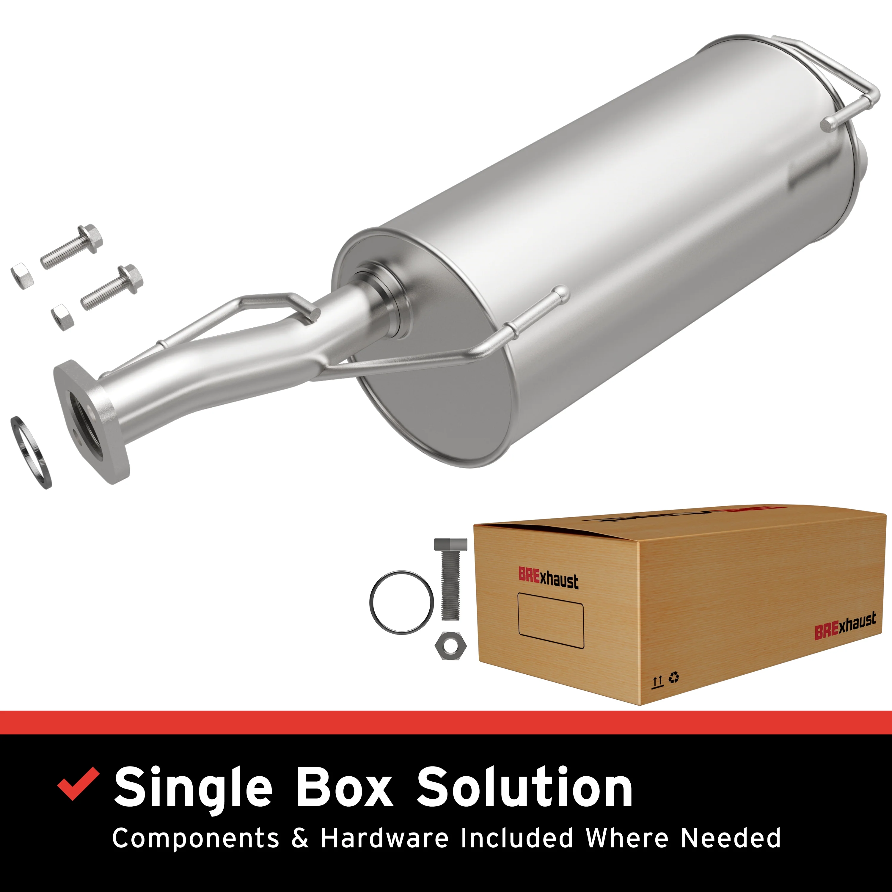 BRExhaust 2007-2012 Nissan Versa 1.8L Direct-Fit Exhaust Muffler Kit 108-0032