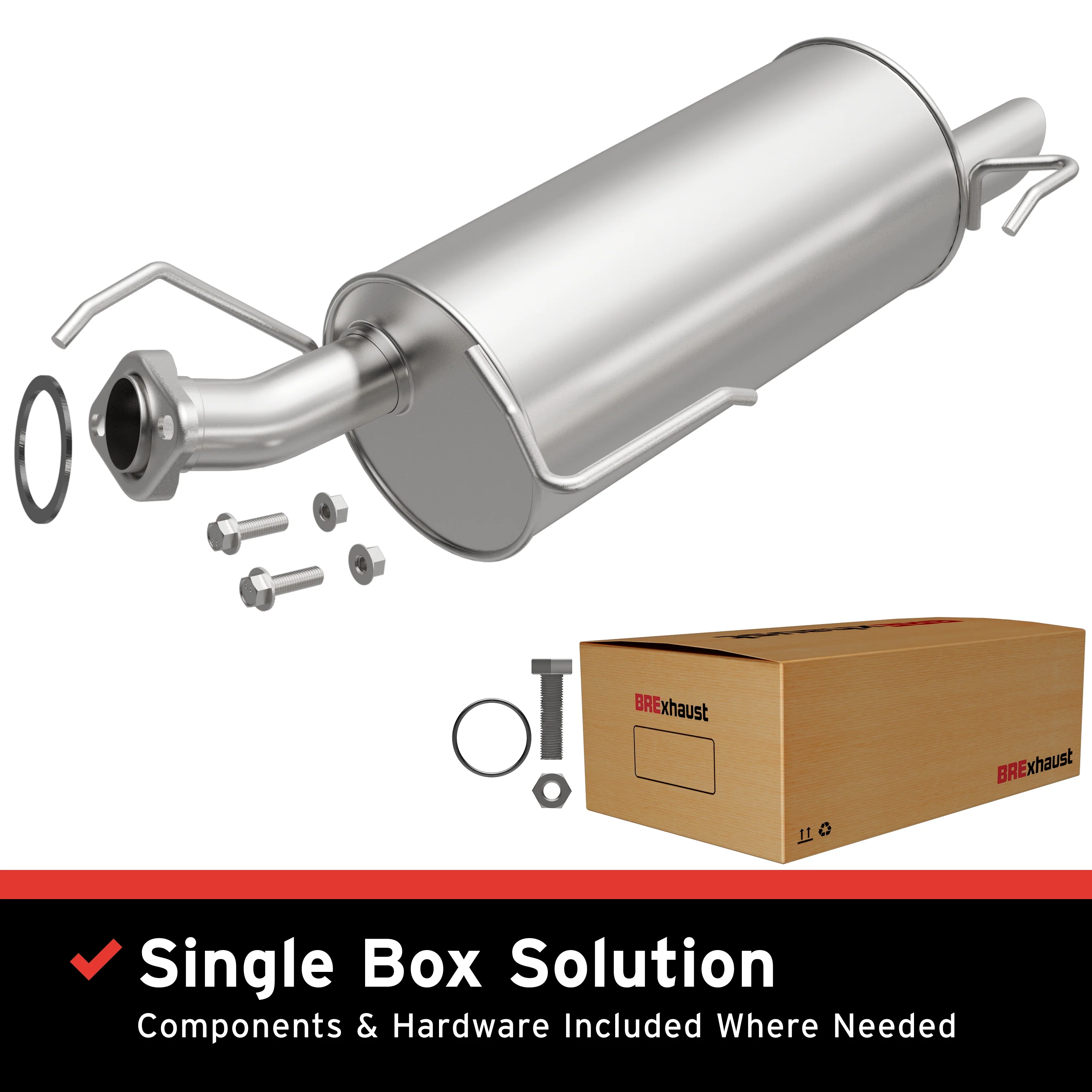 BRExhaust 2011-2017 Nissan Juke 1.6L Direct-Fit Exhaust Muffler Kit 108-0037