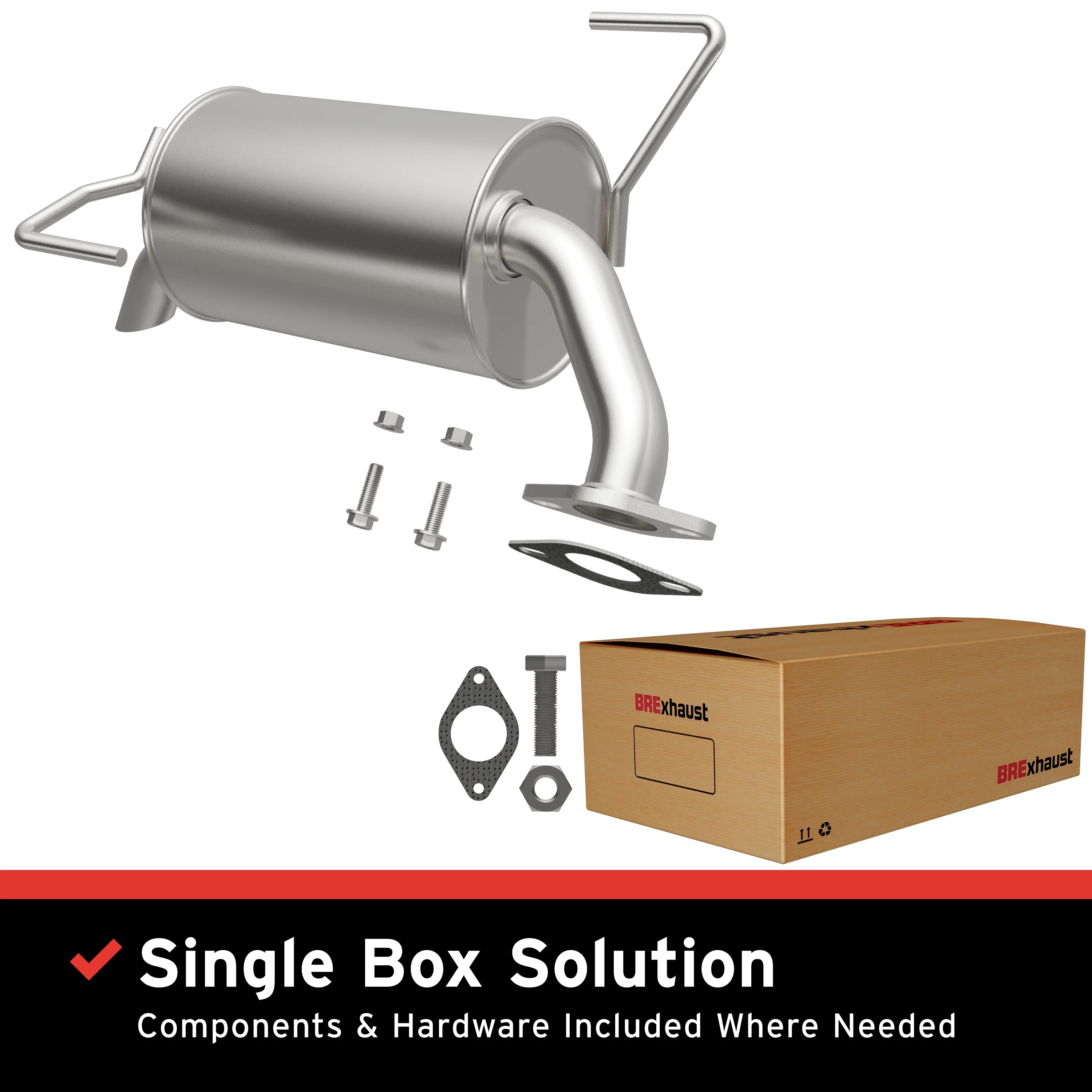 BRExhaust 2010-2019 Subaru Outback 2.5L | 2010-2015 Subaru Outback 3.6L Direct-Fit Exhaust Muffler Kit 108-0087