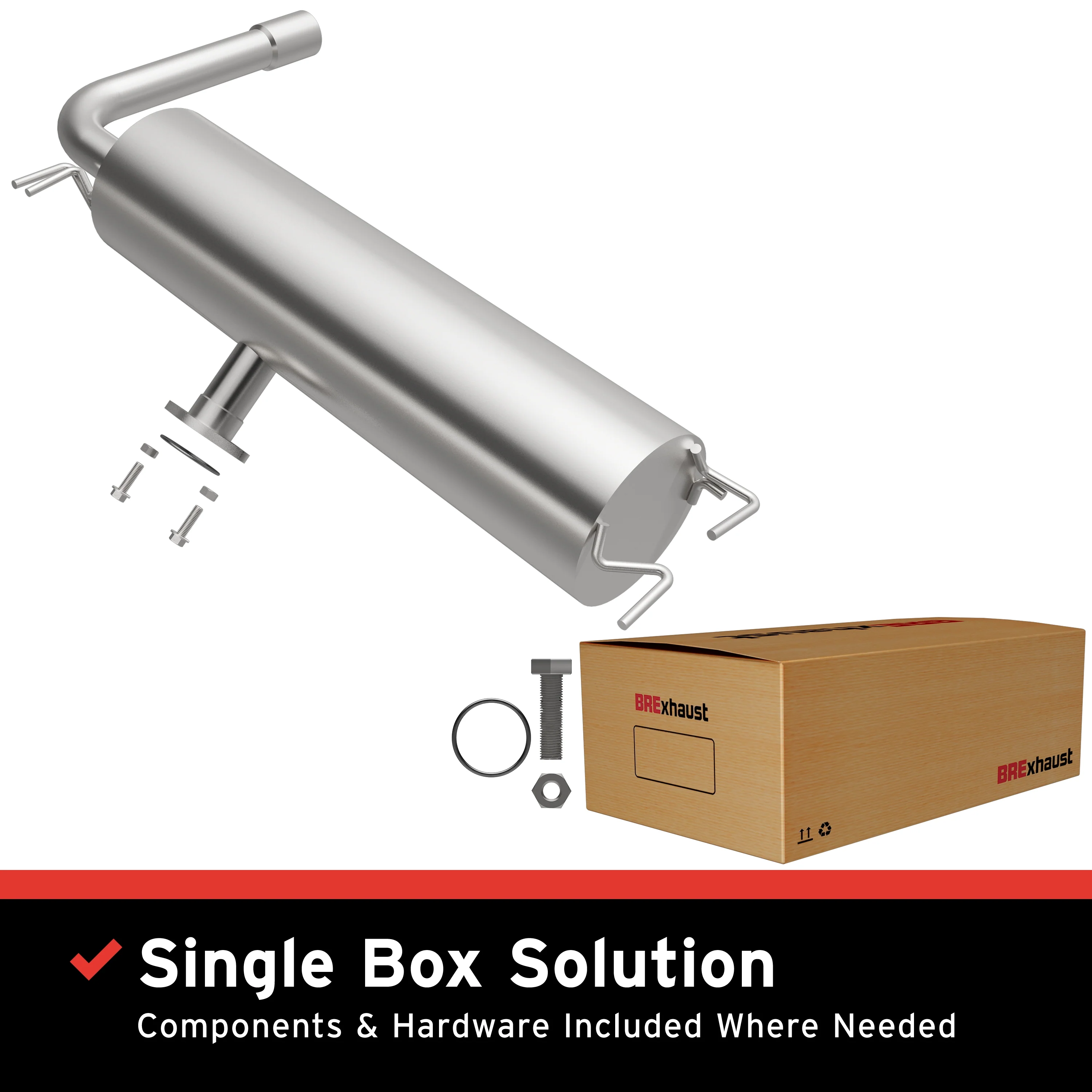 BRExhaust 2001-2003 Toyota RAV4 2.0L Direct-Fit Exhaust Muffler Kit 108-0115