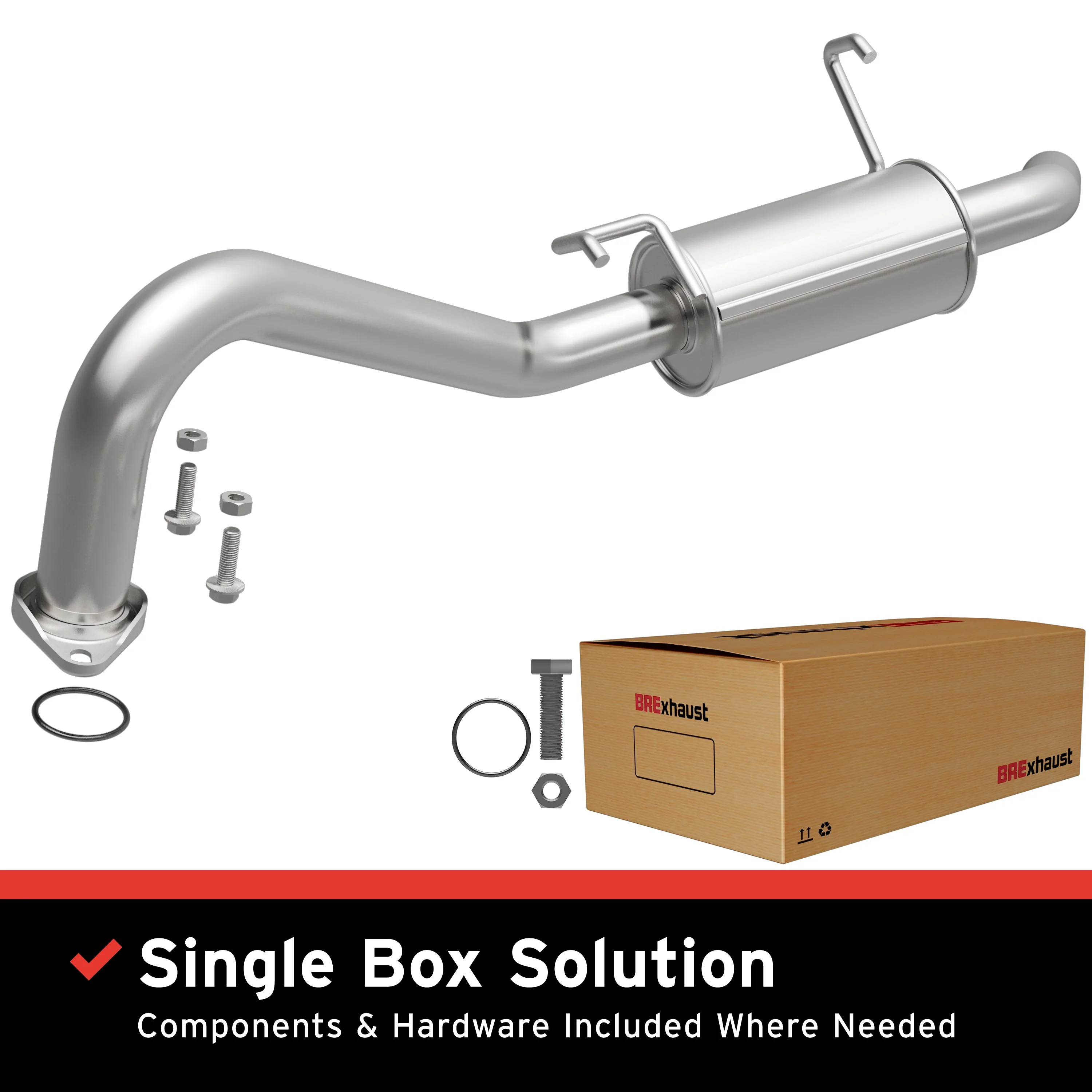 BRExhaust 1996-2000 Nissan Pathfinder 3.3L | 1997-2000 INFINITI QX4 3.3L Direct-Fit Exhaust Muffler Kit 108-0206