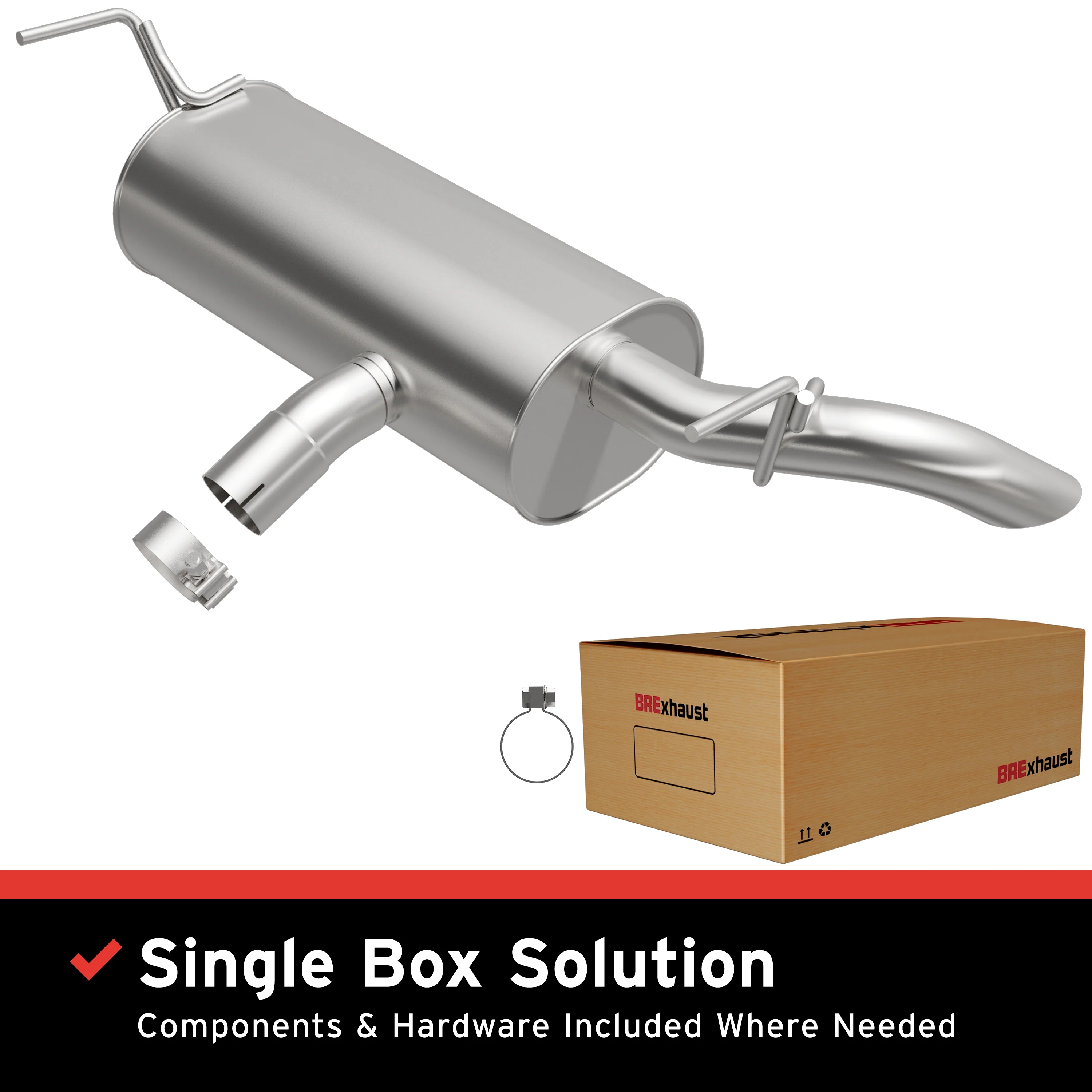 BRExhaust 2019-2022 Jeep Cherokee 2.4L Direct-Fit Exhaust Muffler Kit 108-0291