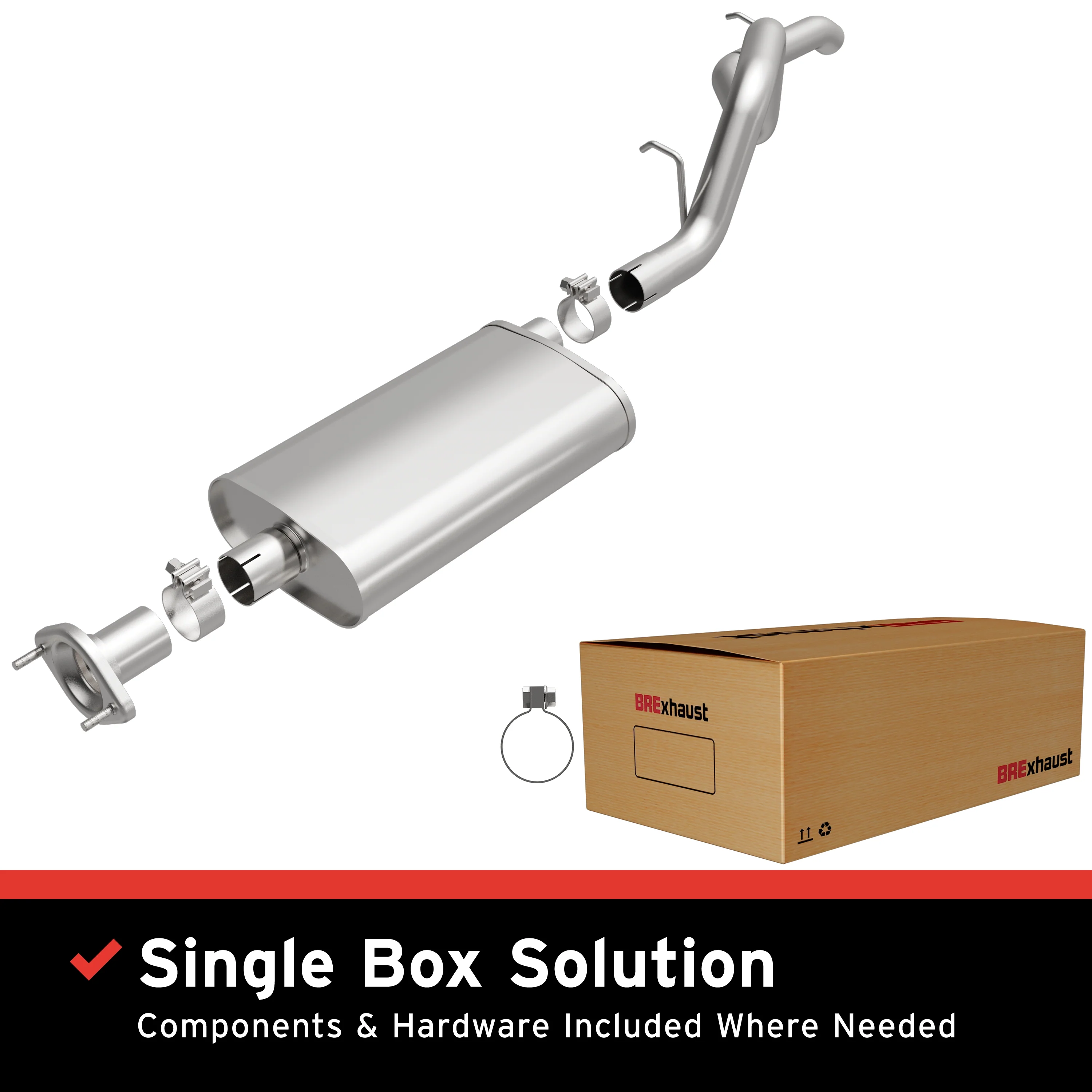 BRExhaust Stainless Steel Direct-Fit Exhaust System Kit 116-0002