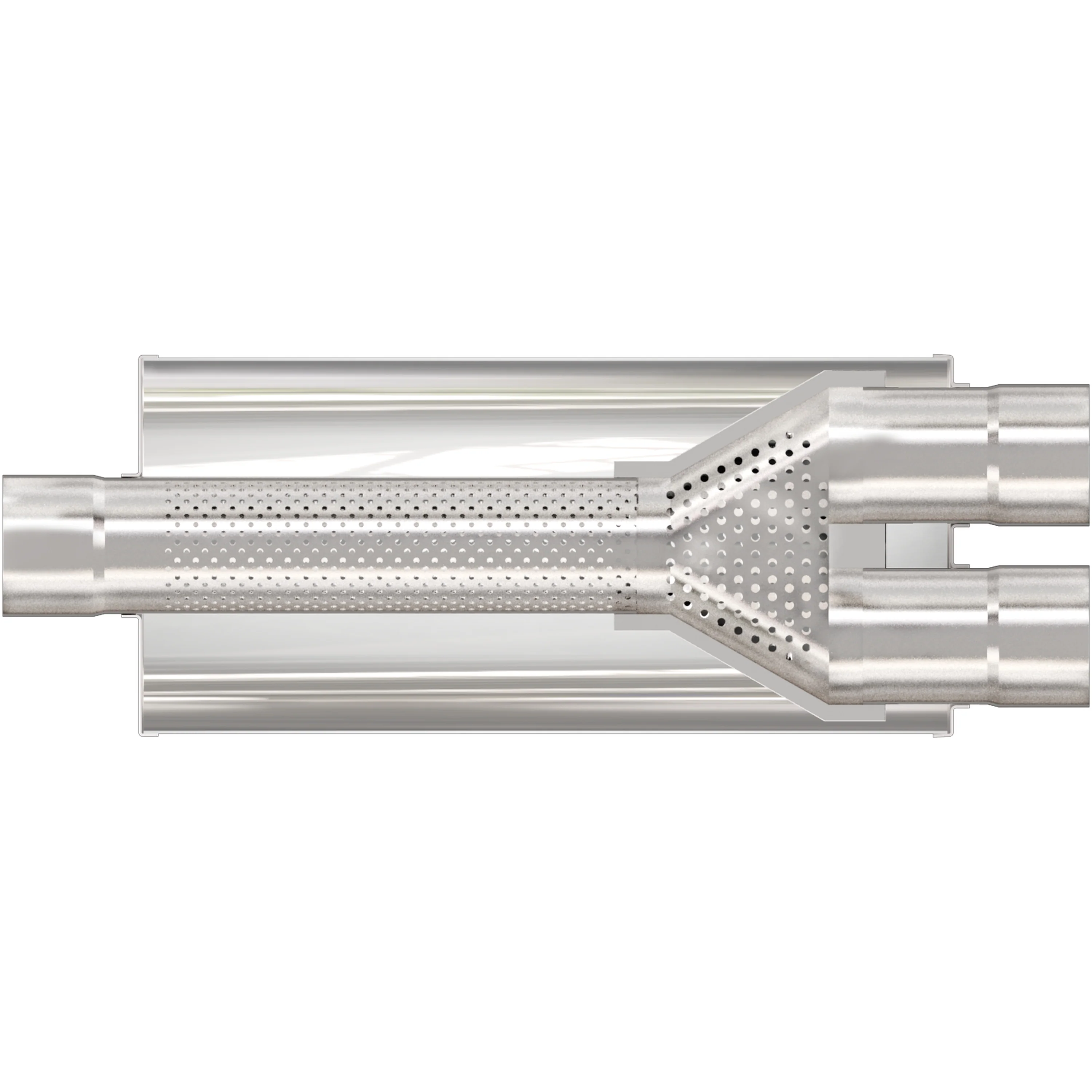MagnaFlow 7in. Round Straight-Through Performance Exhaust Muffler 12762 - Image 2
