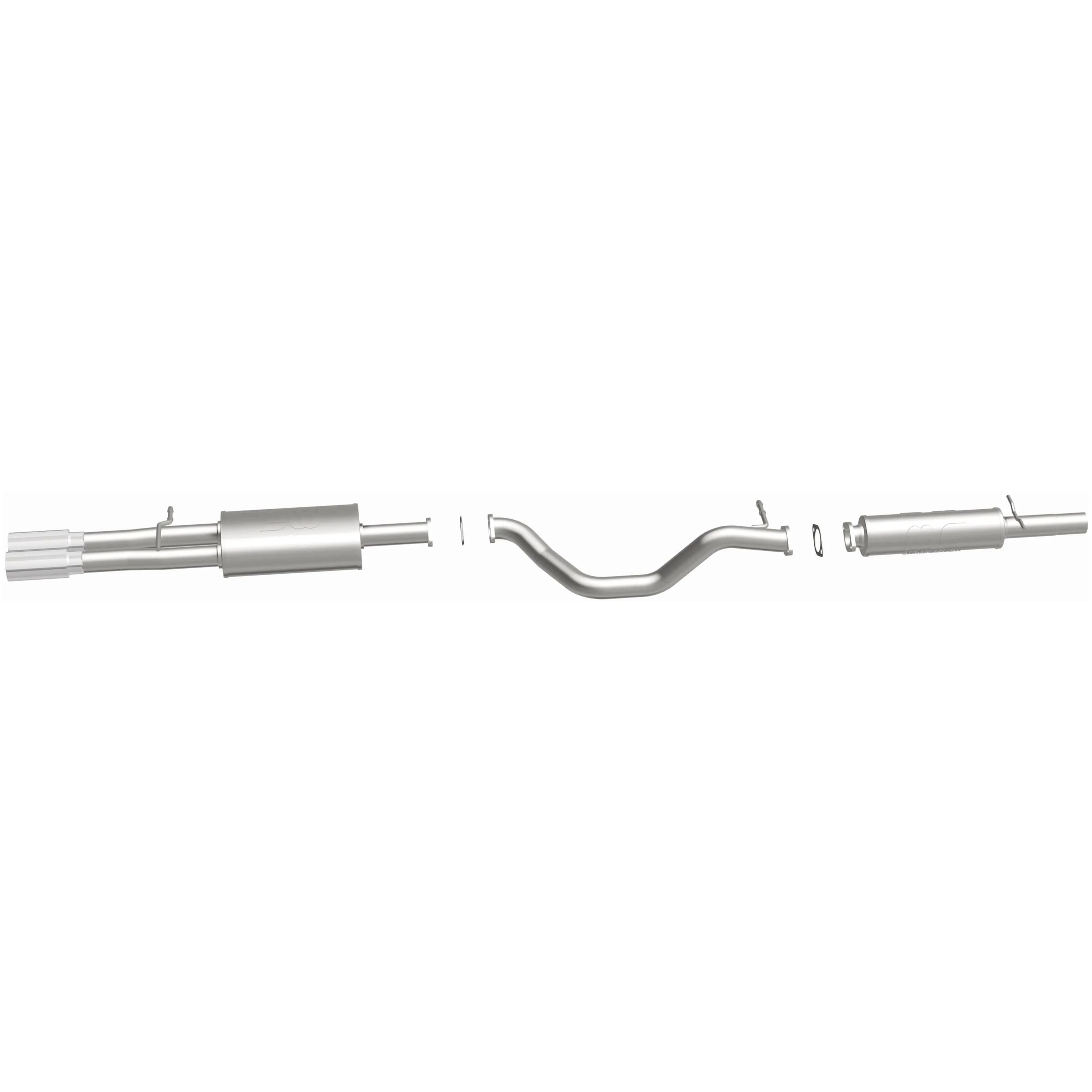 MagnaFlow 2002-2005 Volkswagen Jetta 1.8L | 2002-2004 Volkswagen Jetta 2.8L Touring Series Cat-Back Performance Exhaust System 15746 - Image 4