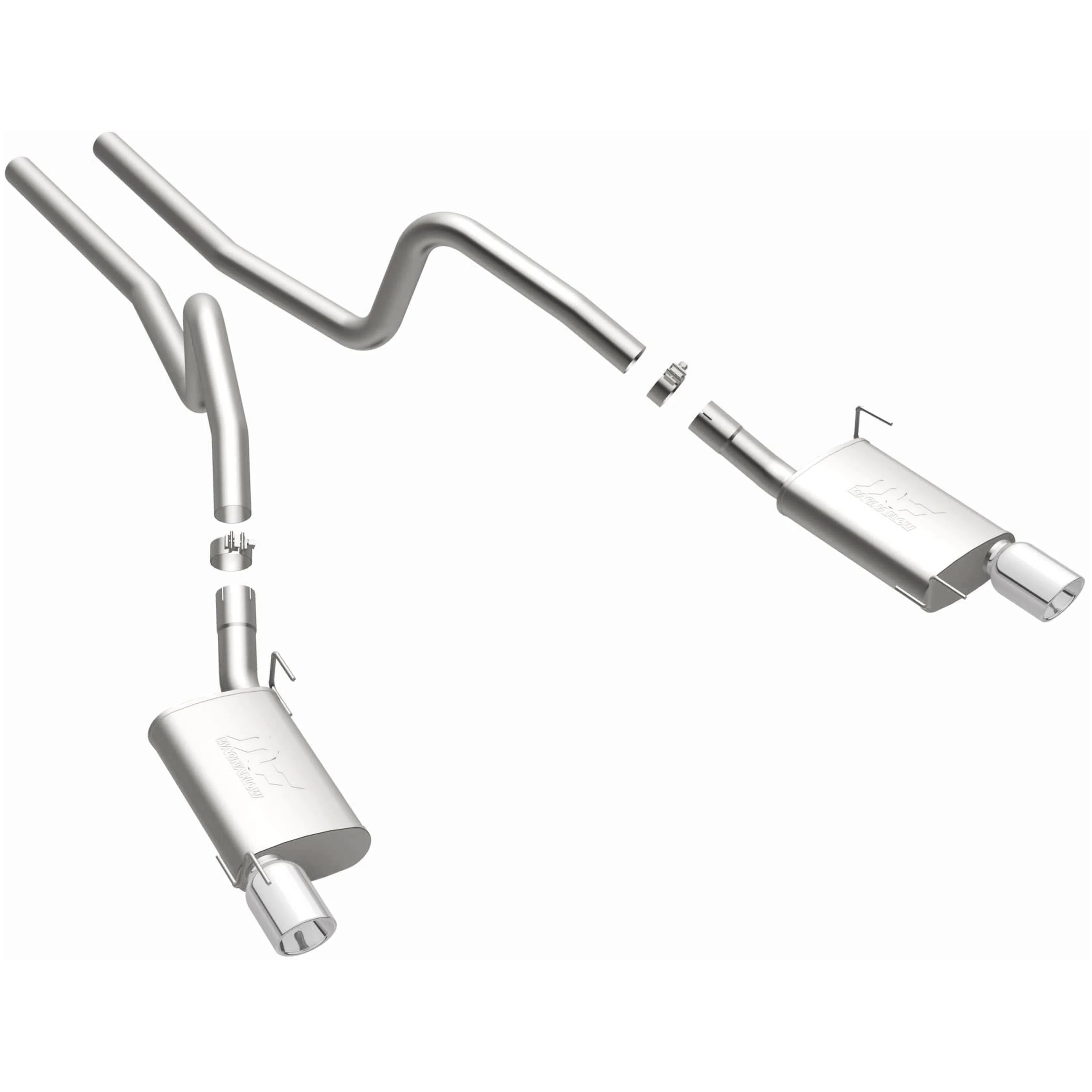 MagnaFlow 2005-2009 Ford Mustang 4.6L | 2007-2009 Ford Mustang Shelby GT500 5.4L Street Series Cat-Back Performance Exhaust System 15881 - Image 2