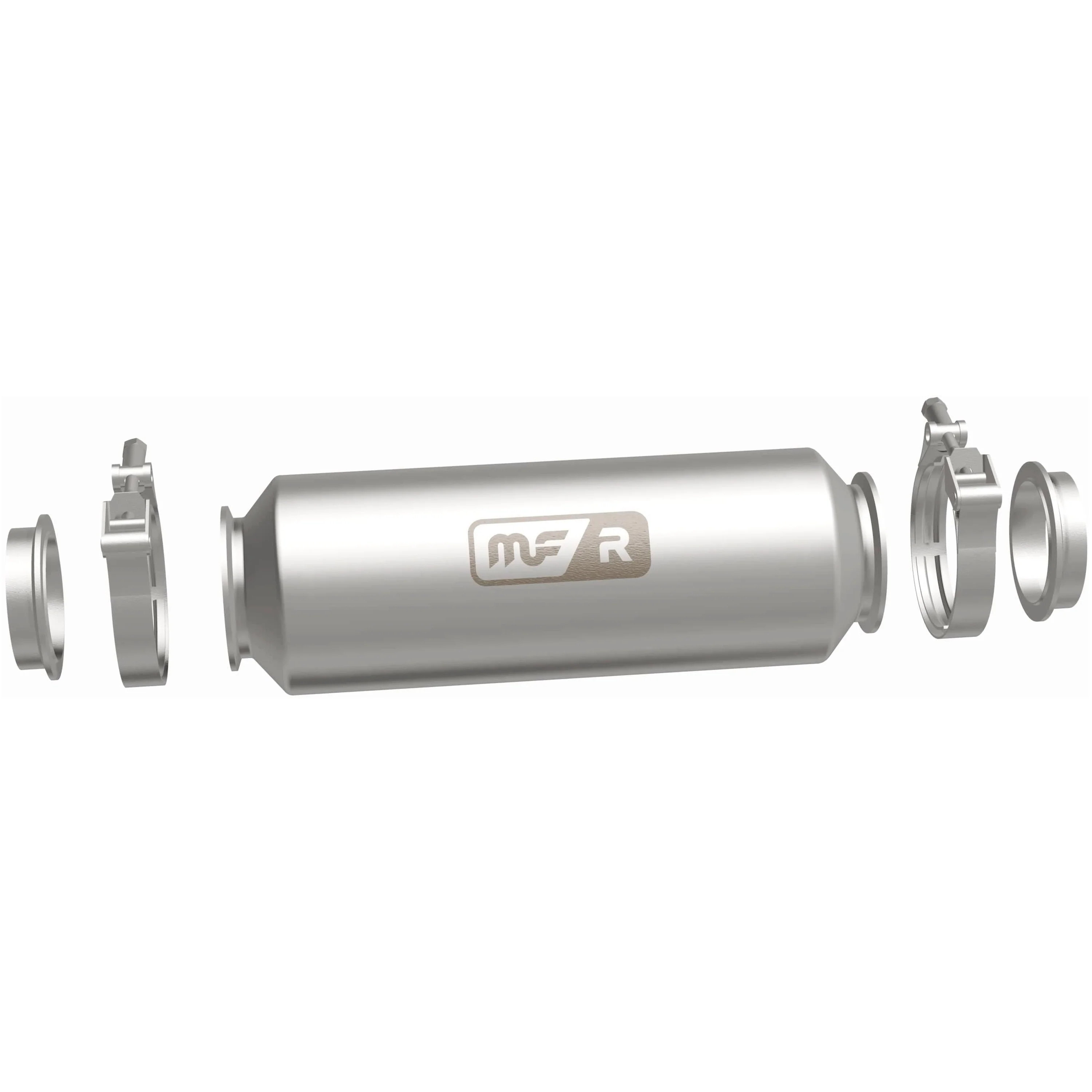 MagnaFlow MF/R Series 5 in Round 304 Stainless Steel Straight-Through Performance Exhaust Muffler Kit 17169 - Image 4